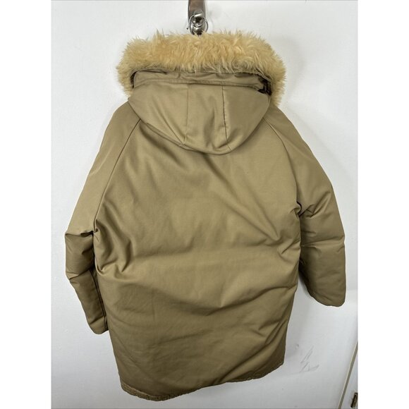 Vintage Van Heusen Men 42 M Down Coat Parka Winter Warm Tan Snow - Picture 5 of 10